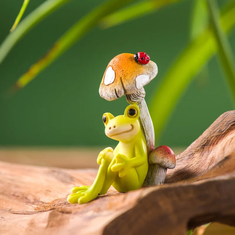 Adorable Mini Kawaii Frog Figurines