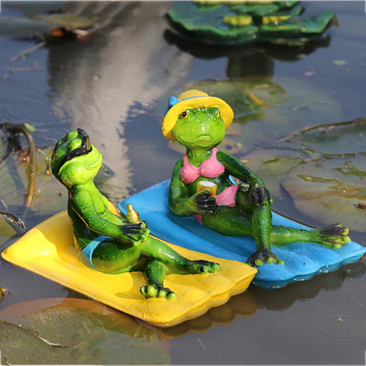 Leisurely Kayaking Frogs & Duck