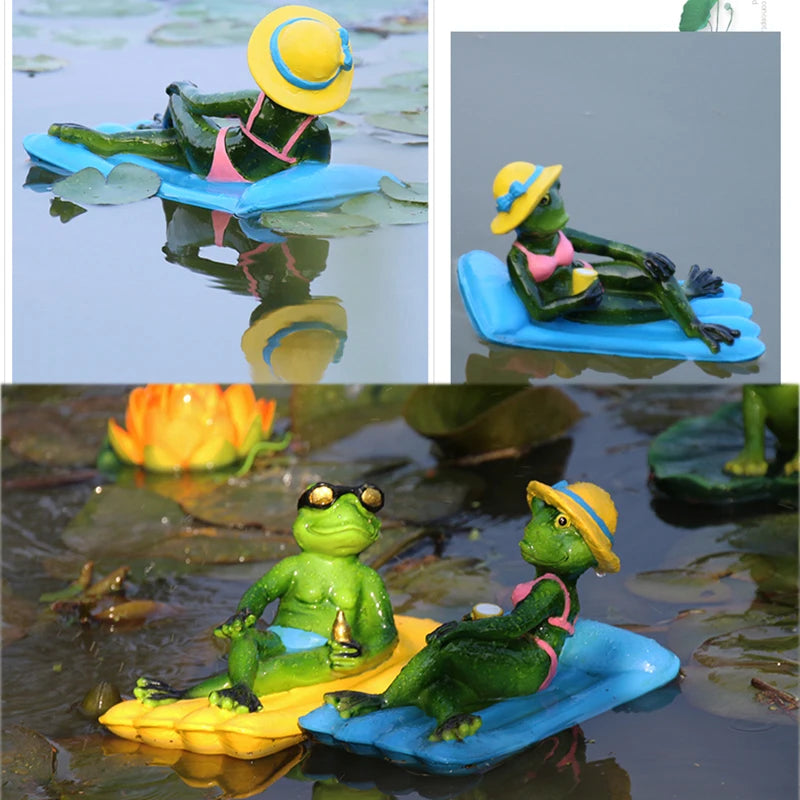Leisurely Kayaking Frogs & Duck