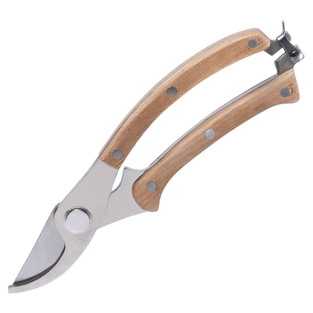 Precision Wood-Handled Pruning Shears