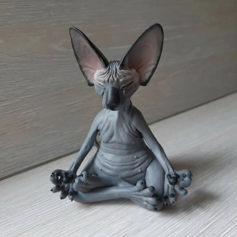 Zen Garden Cat Statue