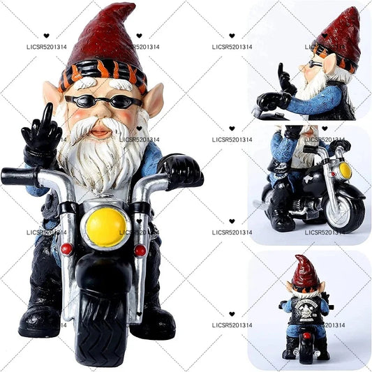 Motorcycle-Riding Gnome