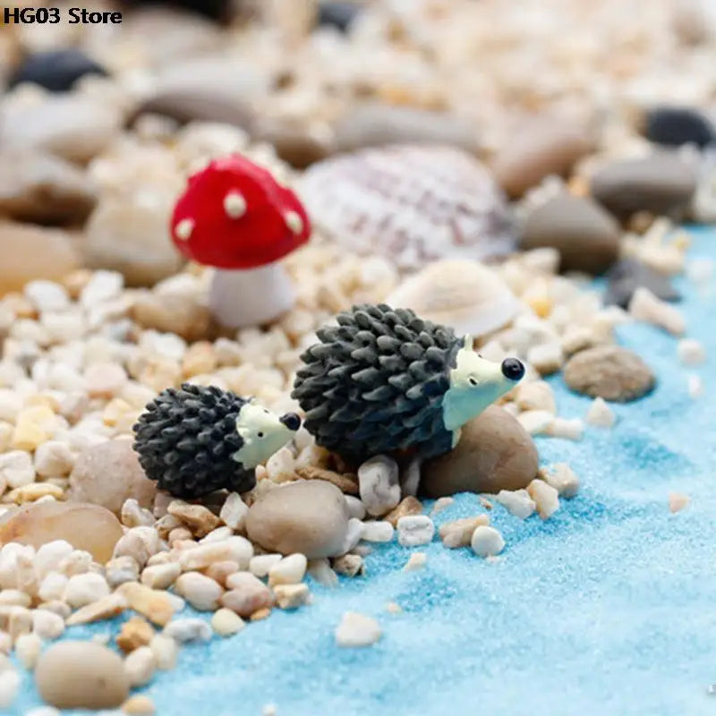 Hedgehog & Mushroom Miniature Set