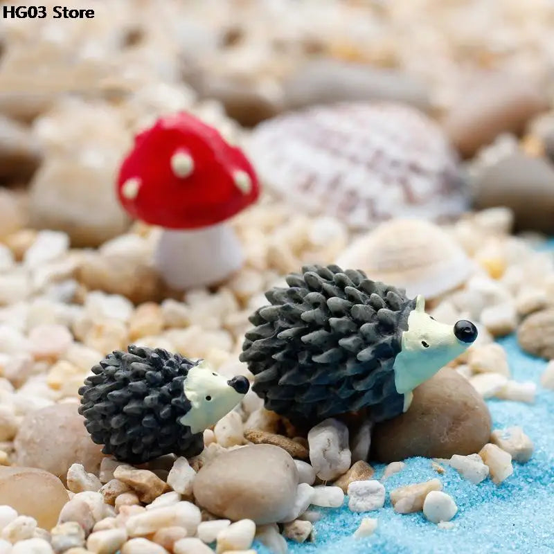 Hedgehog & Mushroom Miniature Set