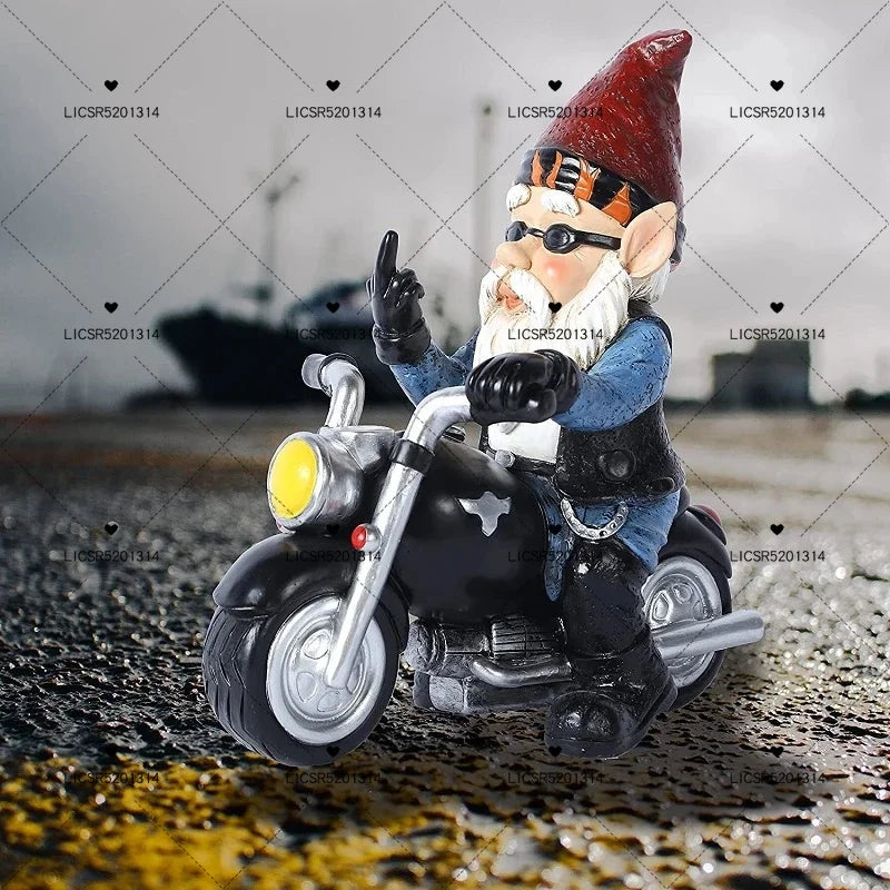 Motorcycle-Riding Gnome