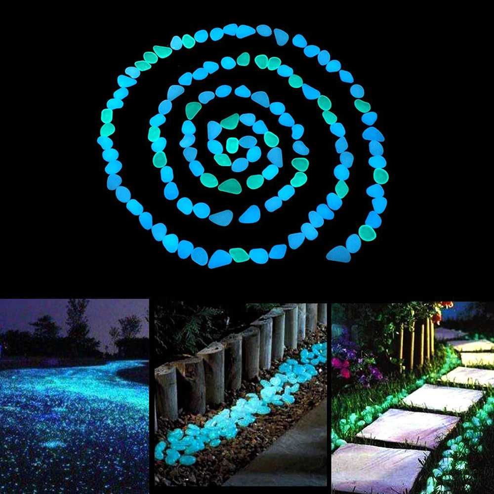 Glow-in-the-Dark Garden Pebbles (500 in pack)