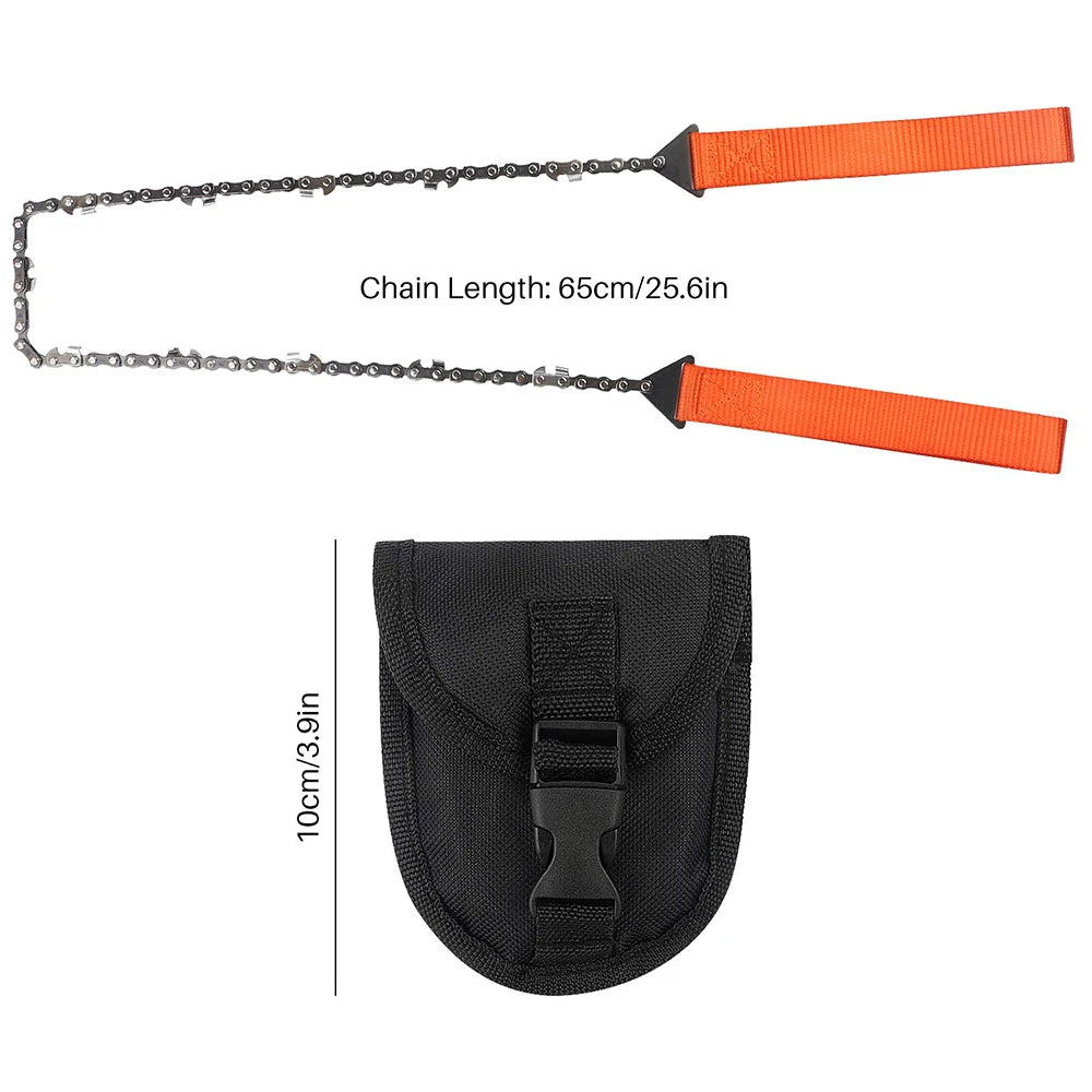 Portable Zipper Saw: 24" Manganese Steel Pocket Wire Saw